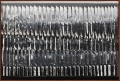 Heinz Mack, Dynamische Struktur schwarz-weiß (Dynamic Structure Black/ White), 1957-58, Resin on nettle, 53 x 80 cm | 20.87 x 31.5 in, # MACK0070 