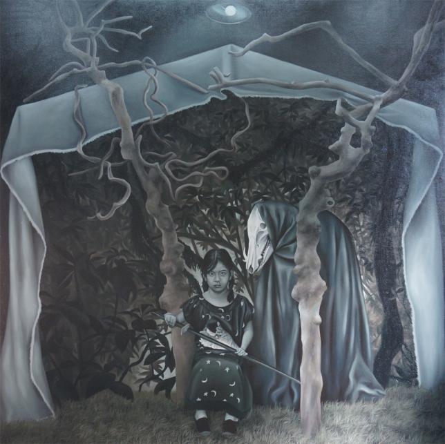 Geraldine Javier, Monster on my Mind, 2013, Oil on canvas, 182,9 x 182,9 cm, # JAVI0006 