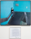 Sophie Calle, Ecrivain public / Public letter writer, Rafaèle Decarpigny, from the series: Prenez soin de vous, 2007, 2/2: Photo 113 x 140 cm, Text   53 x 53 cm, edition english: edition of 3 + 1AP 