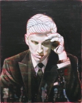 Fendry Ekel, The Thinker (B Fischer), 2013, Oil and acrylic on canvas, 75 x 60 cm | 29.53 x 23.62 in, # EKEL0013 