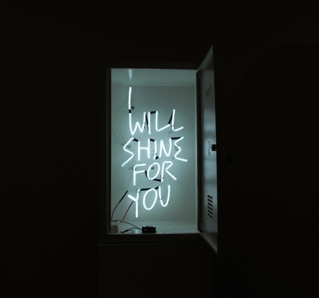 Syagini Ratna Wulan, I Will Shine For You, 2012, Metal locker box, neon sign lights, wire # WULA0001 