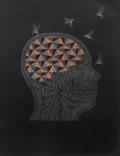 Agus Suwage, Mindset, 2012, Acrylic, ink, graphite on paper, 155 x 118 cm | 61.02 x 46.46 in 