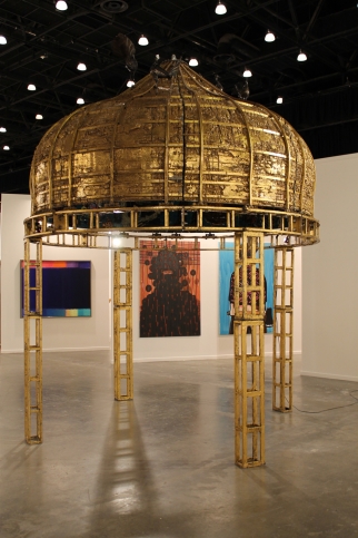 Khosrow Hassanzadeh, Dome, 2010, Ceramic and mixed media, 500 x 300 cm | 196.85 x 118.11 in, Installation view Art Dubai 2012 